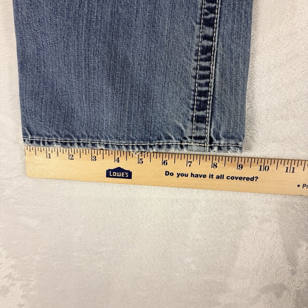 BKE Derek Jeans Men's 31R 31x31 Blue Bootcut Stretch Distressed Denim Med Wash - Picture 8 of 8